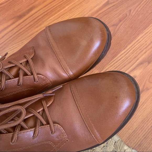 Aldo Grenani lace up combat boots cognac - Picture 3 of 6